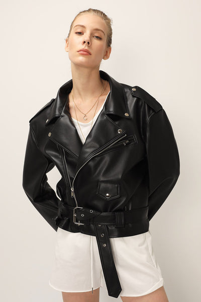 storets.com Emma Pleather Rider Jacket