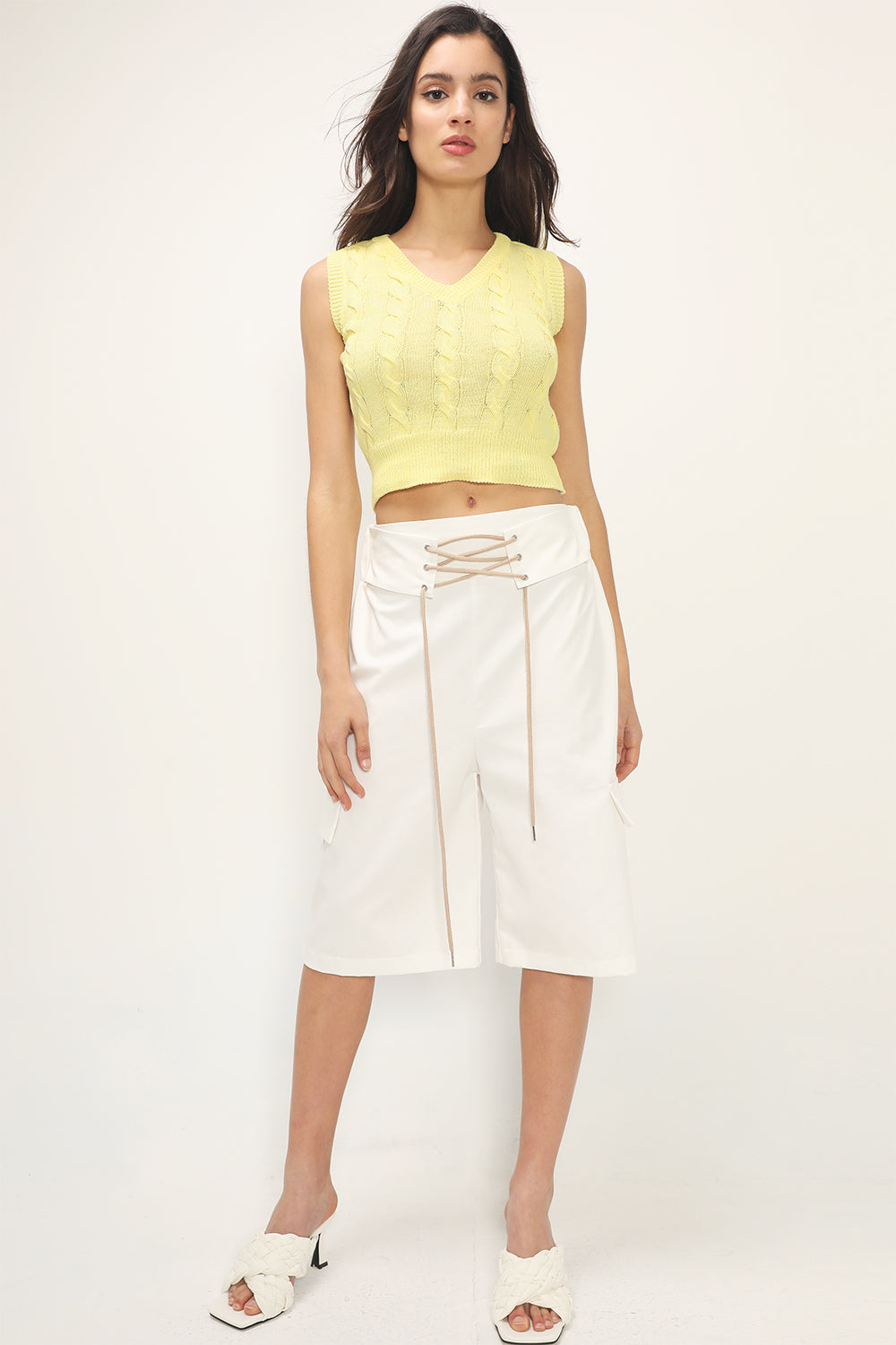 storets.com Sabrina Eyelet Cargo Shorts