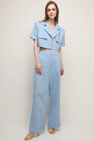 storets.com Nova Cropped Linen Blazer