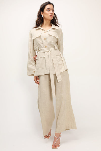 storets.com Dani Linen Safari Jacket