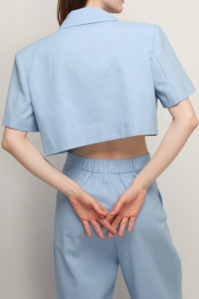storets.com Nova Cropped Linen Blazer