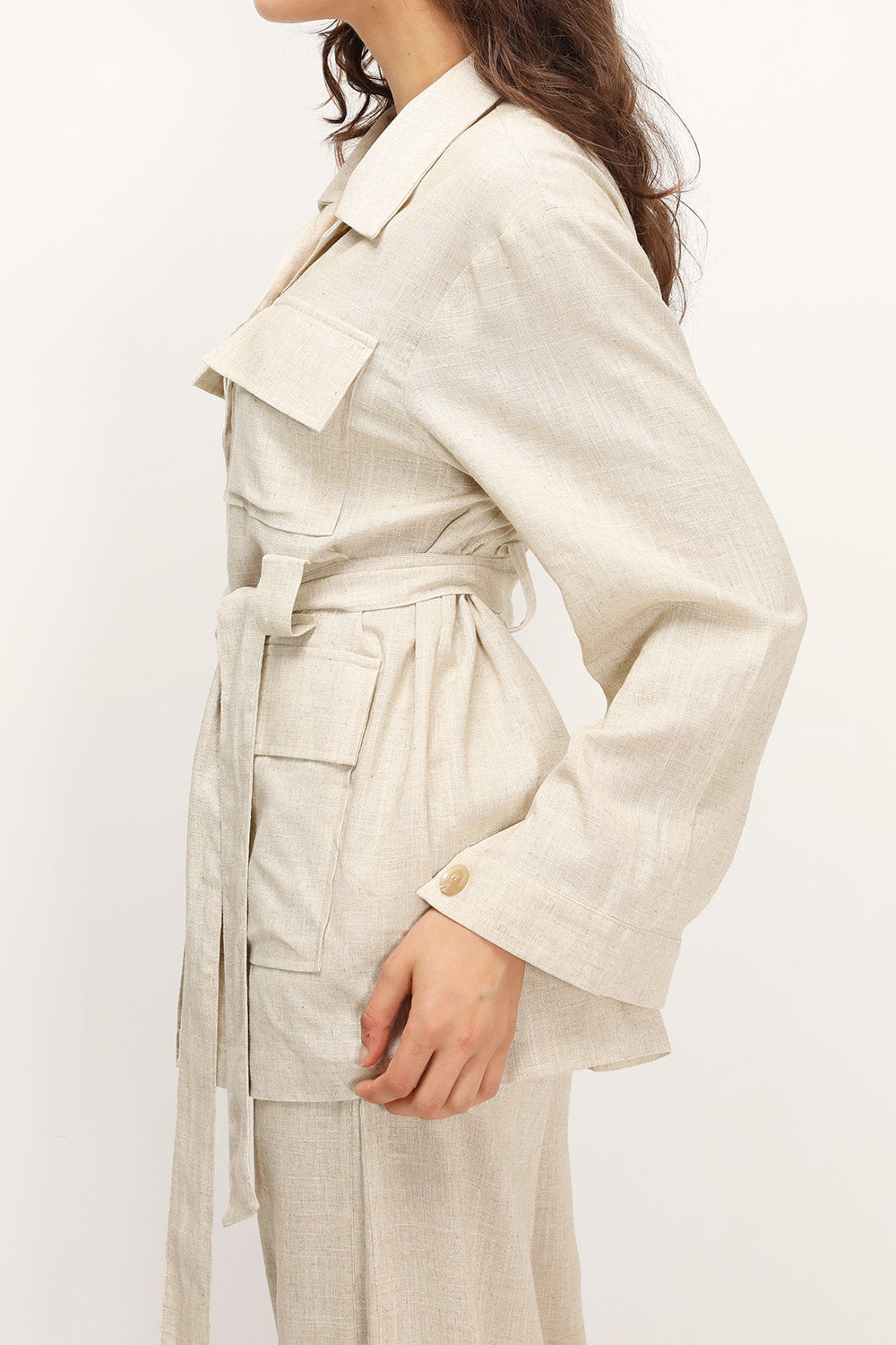 storets.com Dani Linen Safari Jacket