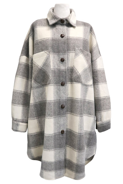 storets.com Ada Oversized Plaid Shirt Jacket