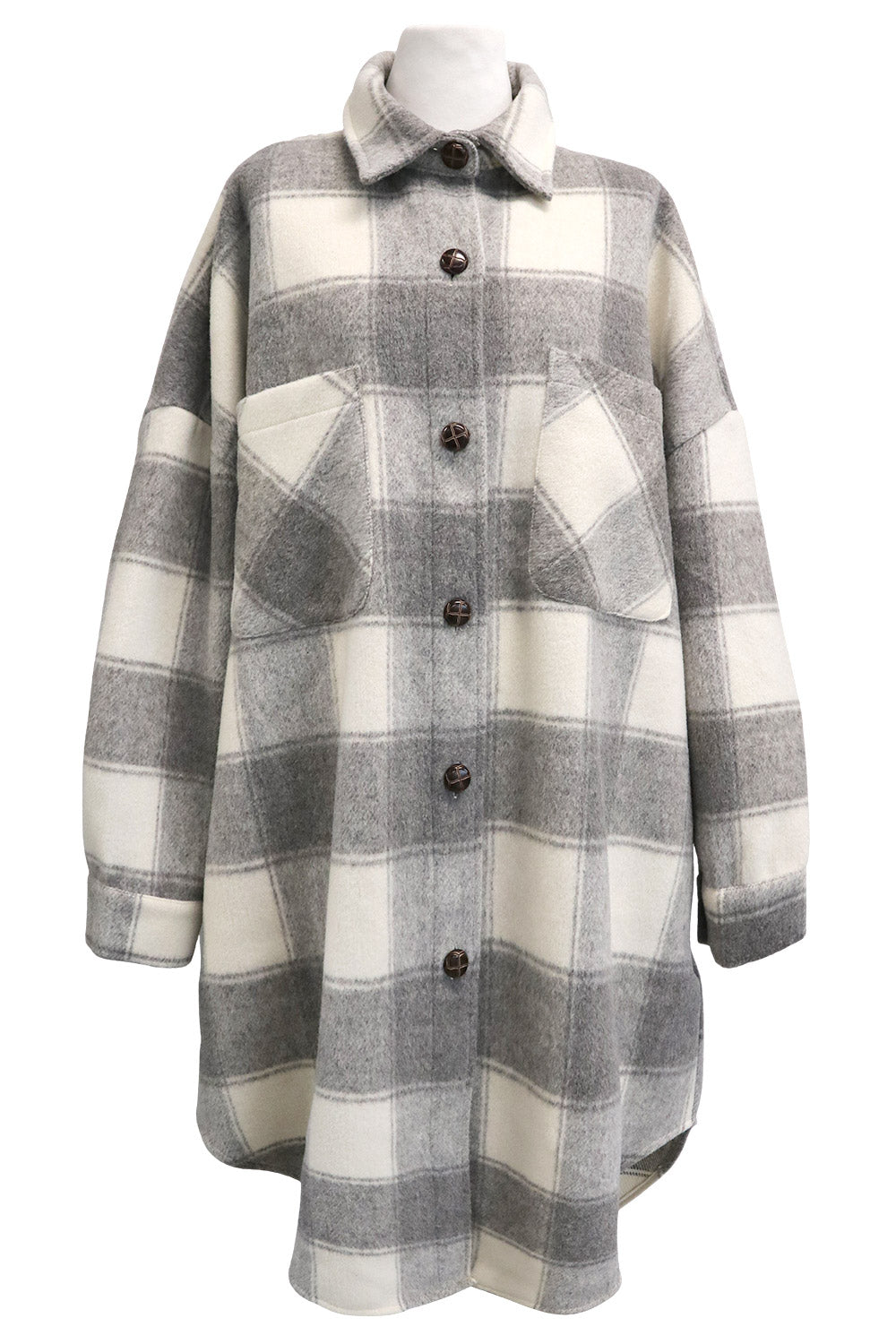storets.com Ada Oversized Plaid Shirt Jacket