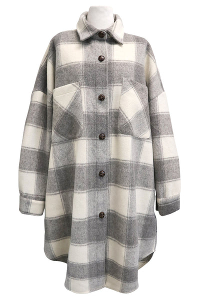 storets.com Ada Oversized Plaid Shirt Jacket