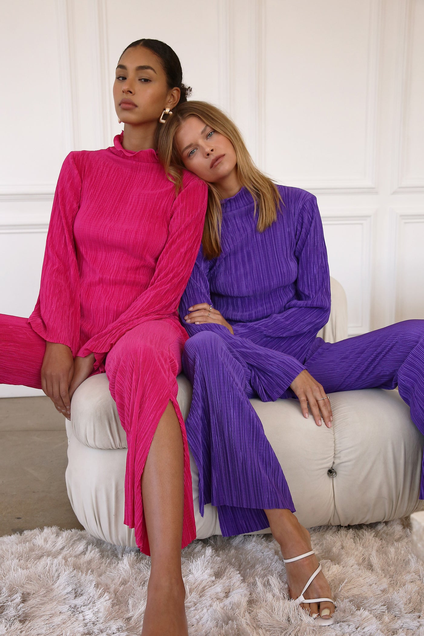 storets.com Sia Plisse Tunic Top and Pants Set