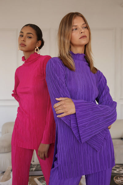 storets.com Sia Plisse Tunic Top and Pants Set