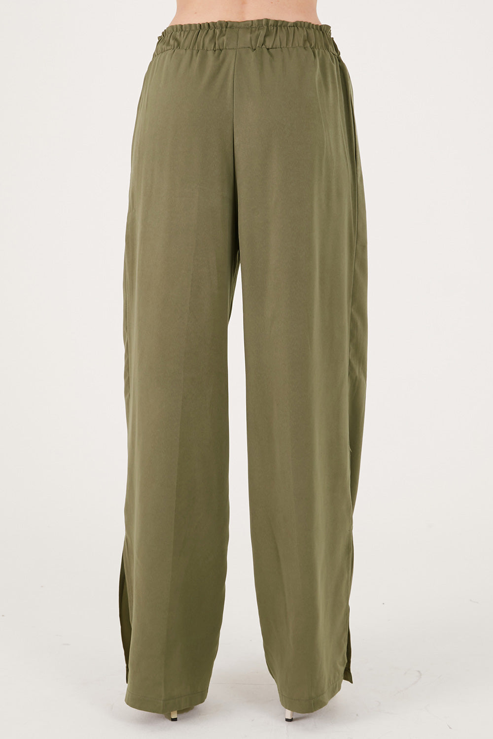 storets.com Rose Matte Satin Wide Leg Pants