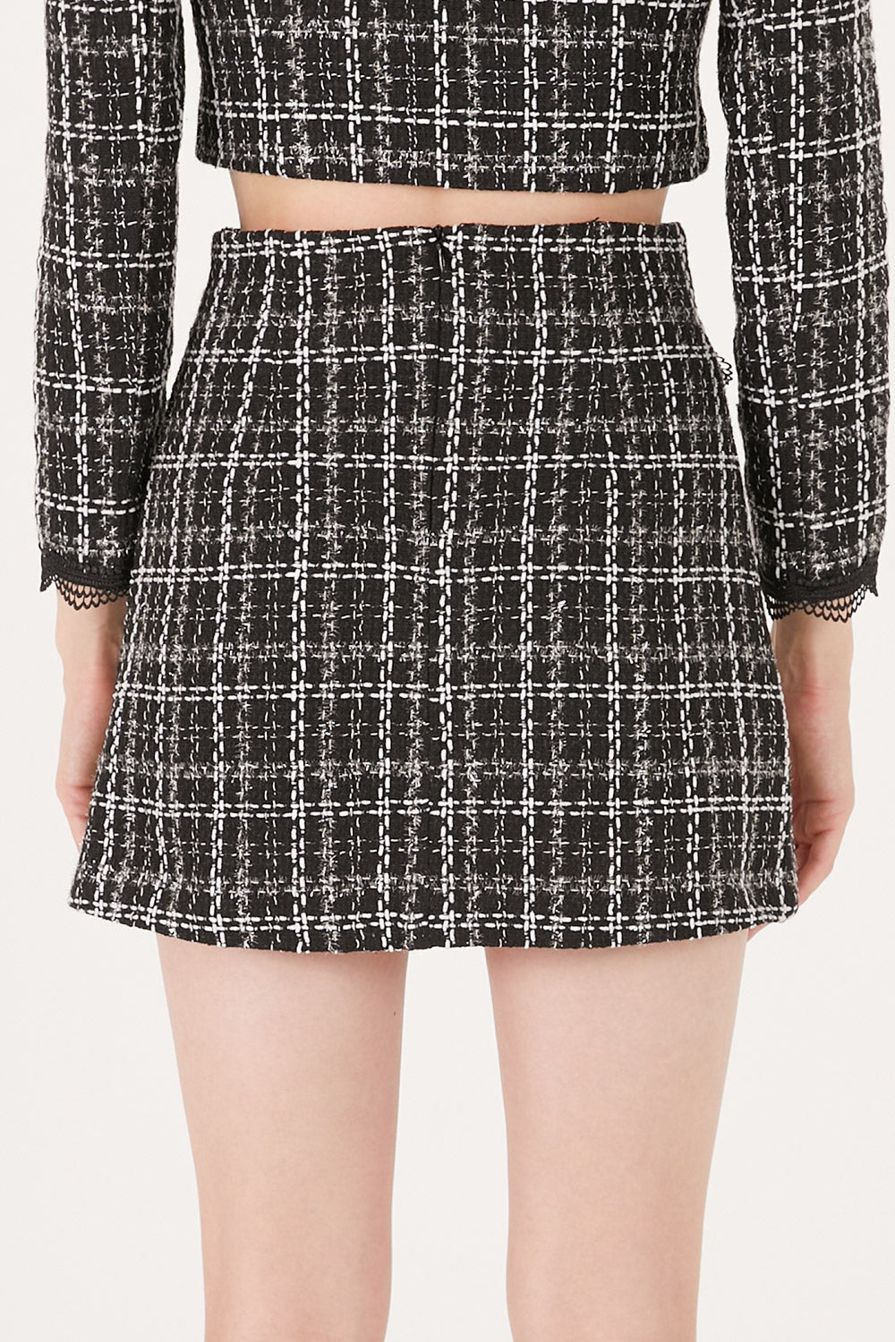storets.com Ayla Tweed Skort w/Lace Inset