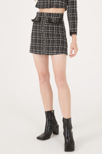 storets.com Ayla Tweed Skort w/Lace Inset