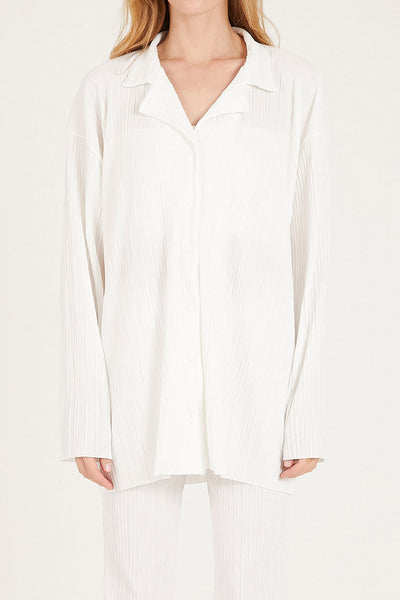 storets.com Maria Oversized Plisse Shirt