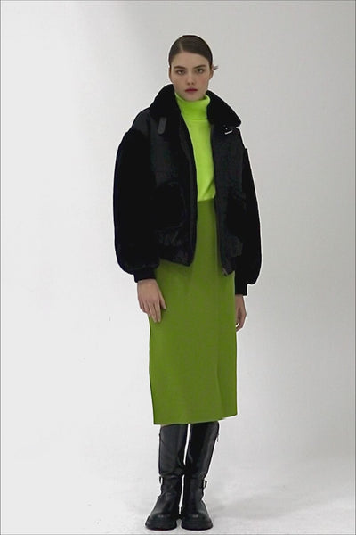 Oli Faux Fur Aviator Jacket