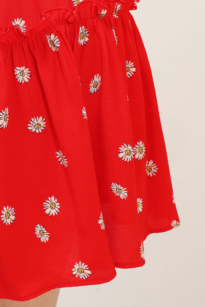 storets.com Kelly Daisy Printed Ruffle Skirt