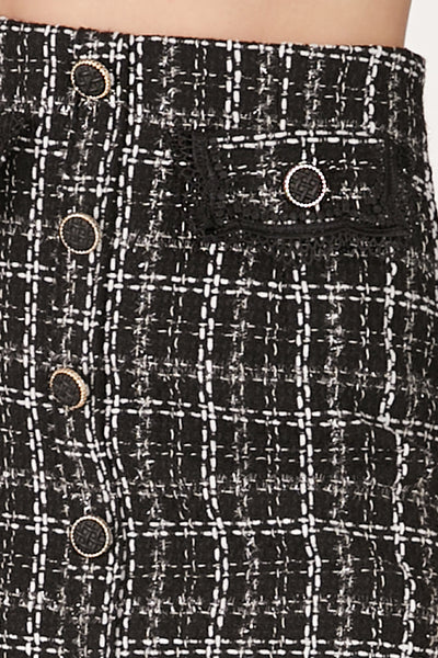 storets.com Ayla Tweed Skort w/Lace Inset