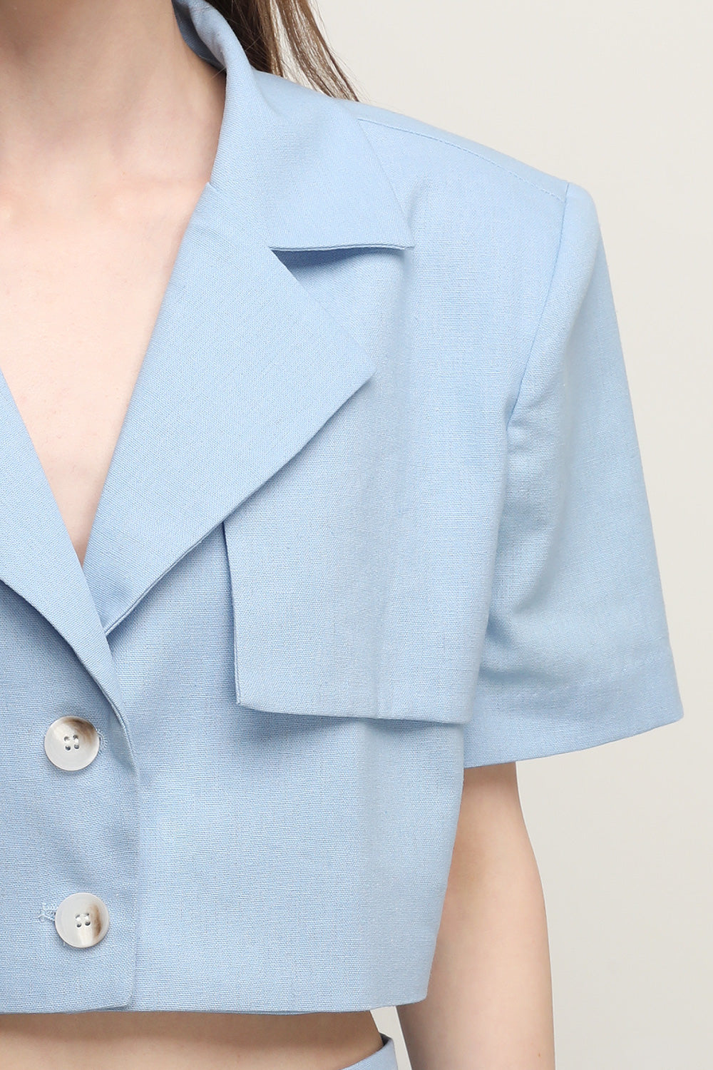 storets.com Nova Cropped Linen Blazer