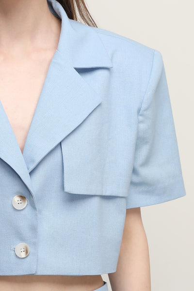 storets.com Nova Cropped Linen Blazer