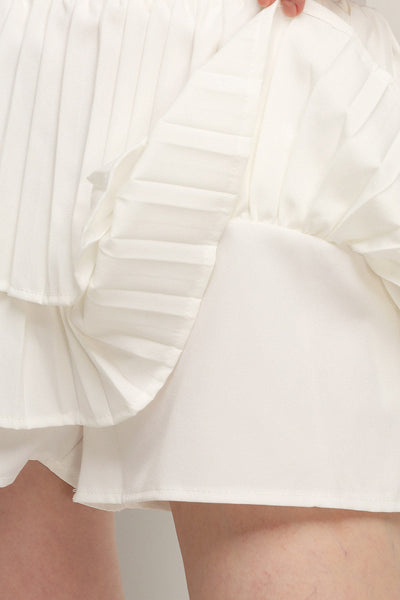 storets.com Clara Pleated Ruffle Skort