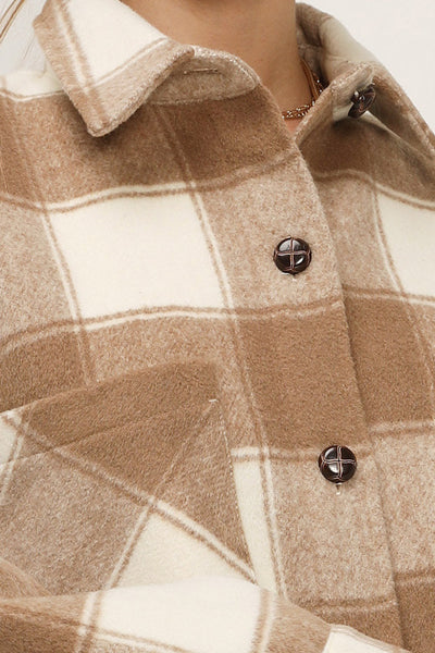 storets.com Ada Oversized Plaid Shirt Jacket